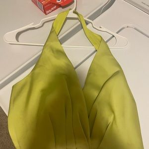 Vestique lime green halter top worn once!! Size small